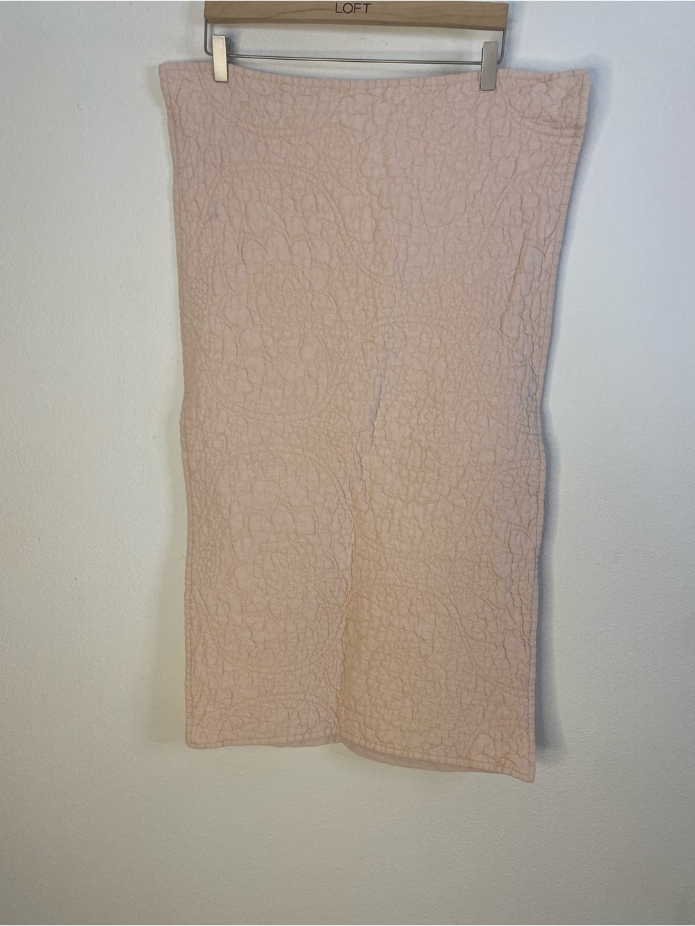 Pottery Barn Blush Pink King Linen Pillow Sham 36x20 in Crinkled Soft Farmhouse